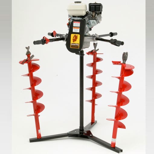 5.5hp honda motor
 	2 man operation
 	Auger sizes ranging from 4” - 12”